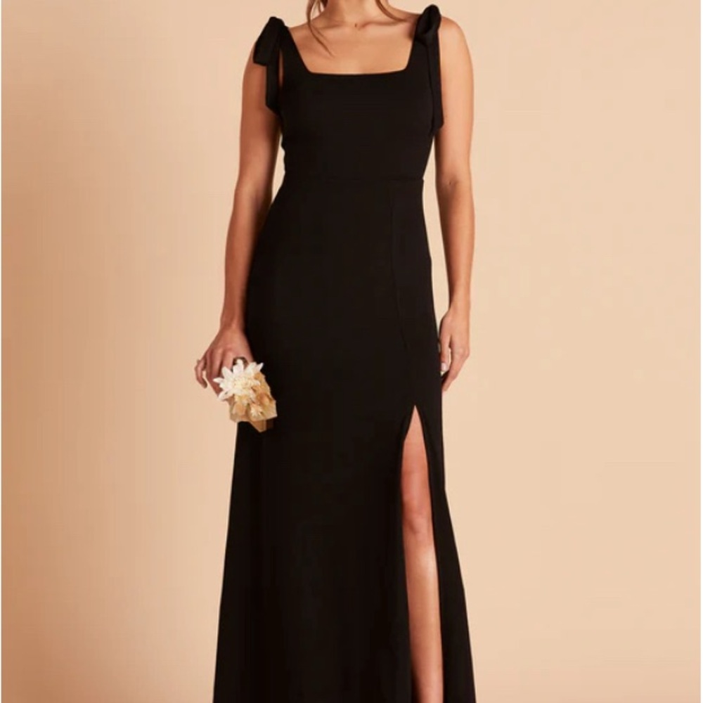 Birdy Grey Black Slit Maxi Gown